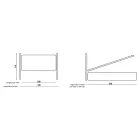 Pat dublu tapitat cu 2 noptiere si saltea Made in Italy - Aaron Viadurini