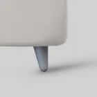 Pat dublu tapitat cu 2 noptiere si saltea Made in Italy - Aaron Viadurini