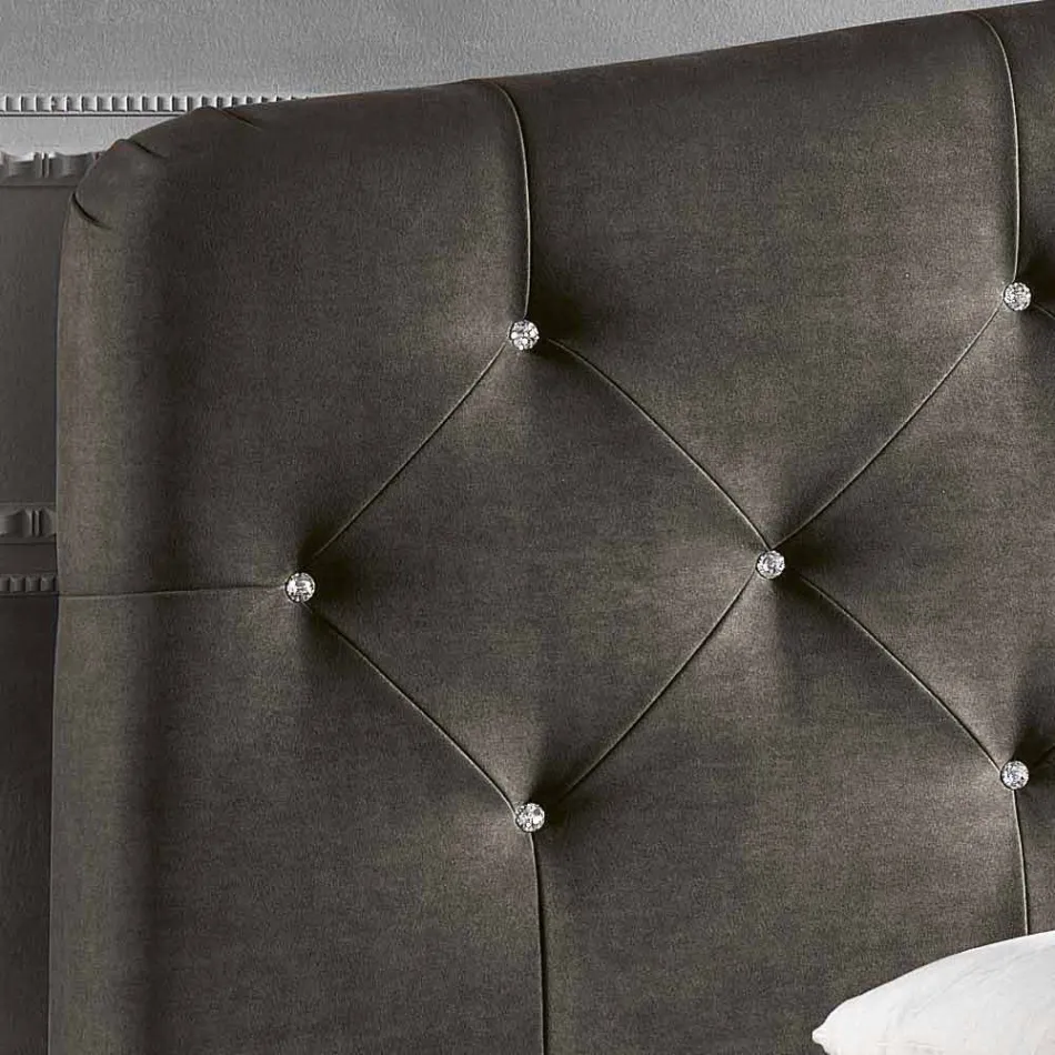 pat dublu tapițate cu cutie de depozitare 160x190 / 200cm Leone Viadurini