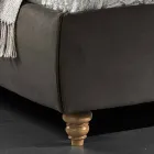 pat dublu tapițate cu cutie de depozitare 160x190 / 200cm Leone Viadurini