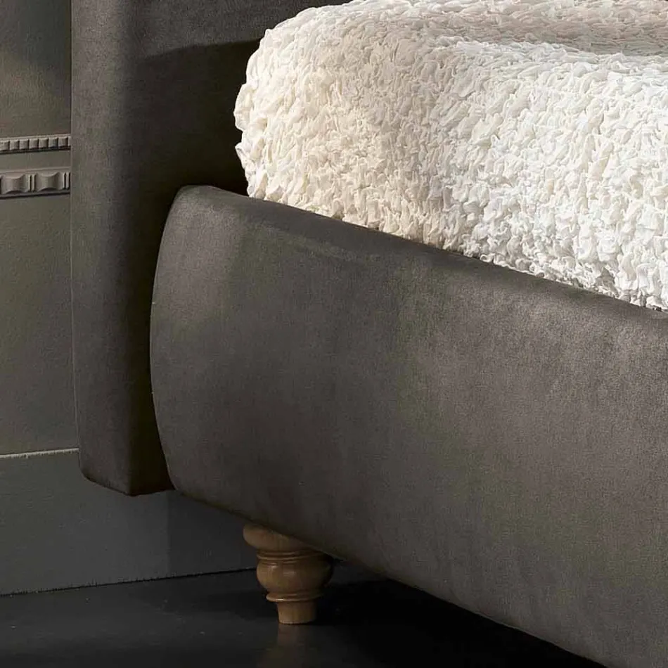 pat dublu tapițate cu cutie de depozitare 160x190 / 200cm Leone Viadurini