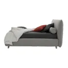 Pat dublu tapitat cu cutie, stofa sau piele ecologica Made in Italy - Lardino Viadurini