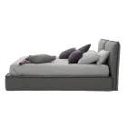 Pat dublu tapitat cu comoda din piele ecologica sau stofa - Notre Dame Viadurini