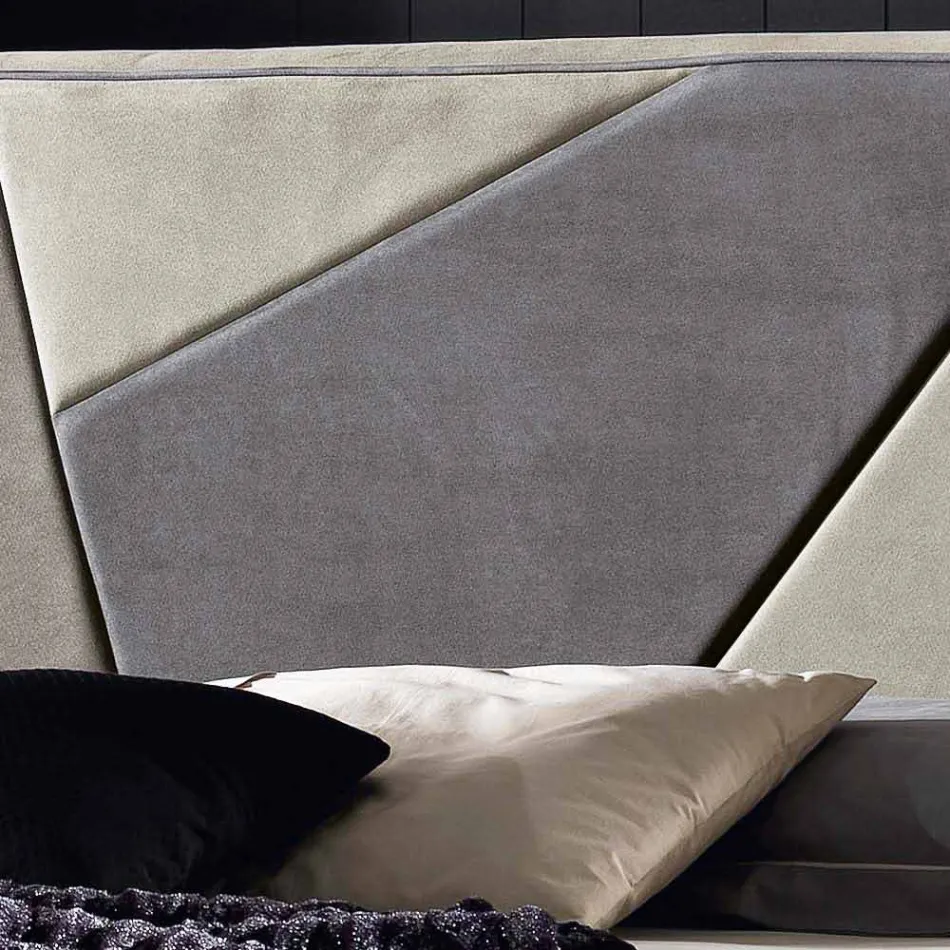 Pat pat tapițate cu container de ridicare 160x190 / 200cm Mia Viadurini