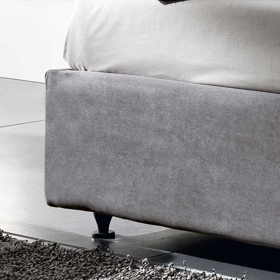 Pat pat tapițate cu container de ridicare 160x190 / 200cm Mia Viadurini