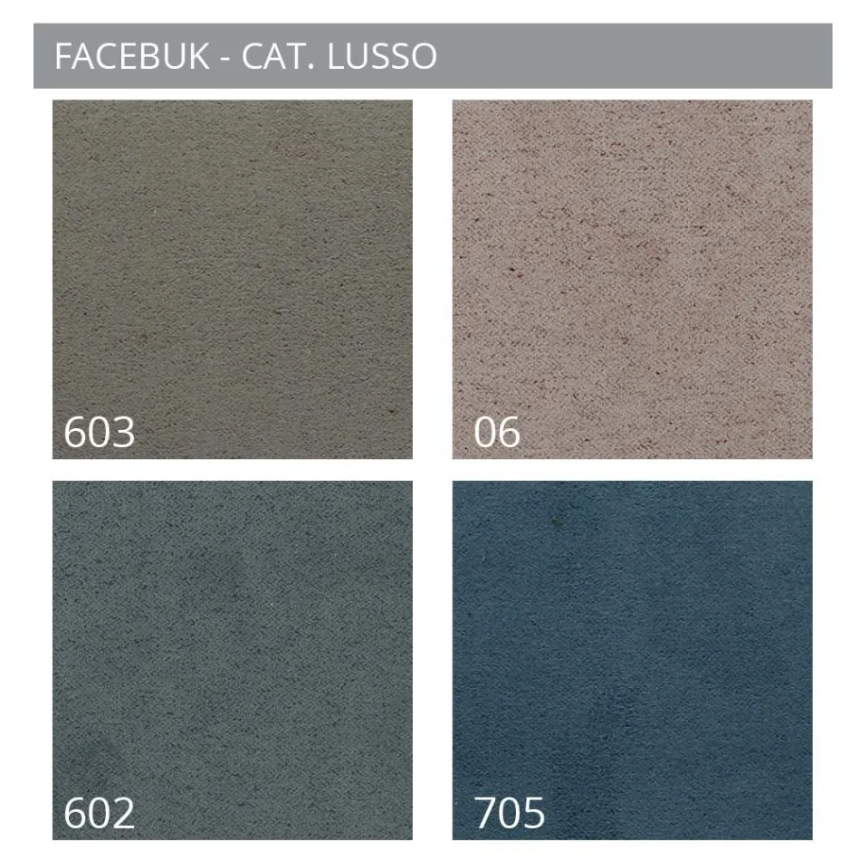 Pat dublu tapitat cu unitate de depozitare din stofa - Belle Viadurini