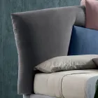 Pat dublu tapitat cu unitate de depozitare din stofa - Belle Viadurini