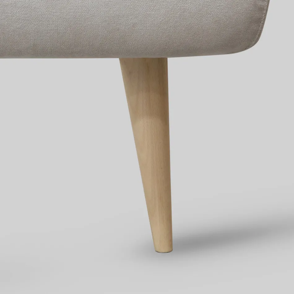 Pat dublu tapitat cu saltea si 2 noptiere Made in Italy - Rolly Viadurini