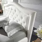 Pat dublu tapitate in piele faux cu cutie de 160x190 / 200 cm Agly Viadurini