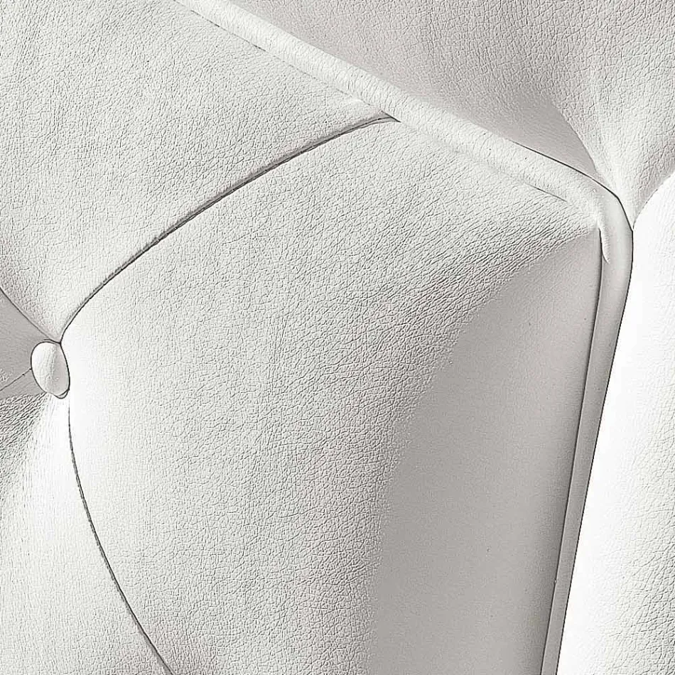 Pat dublu tapitate in piele faux cu cutie de 160x190 / 200 cm Agly Viadurini