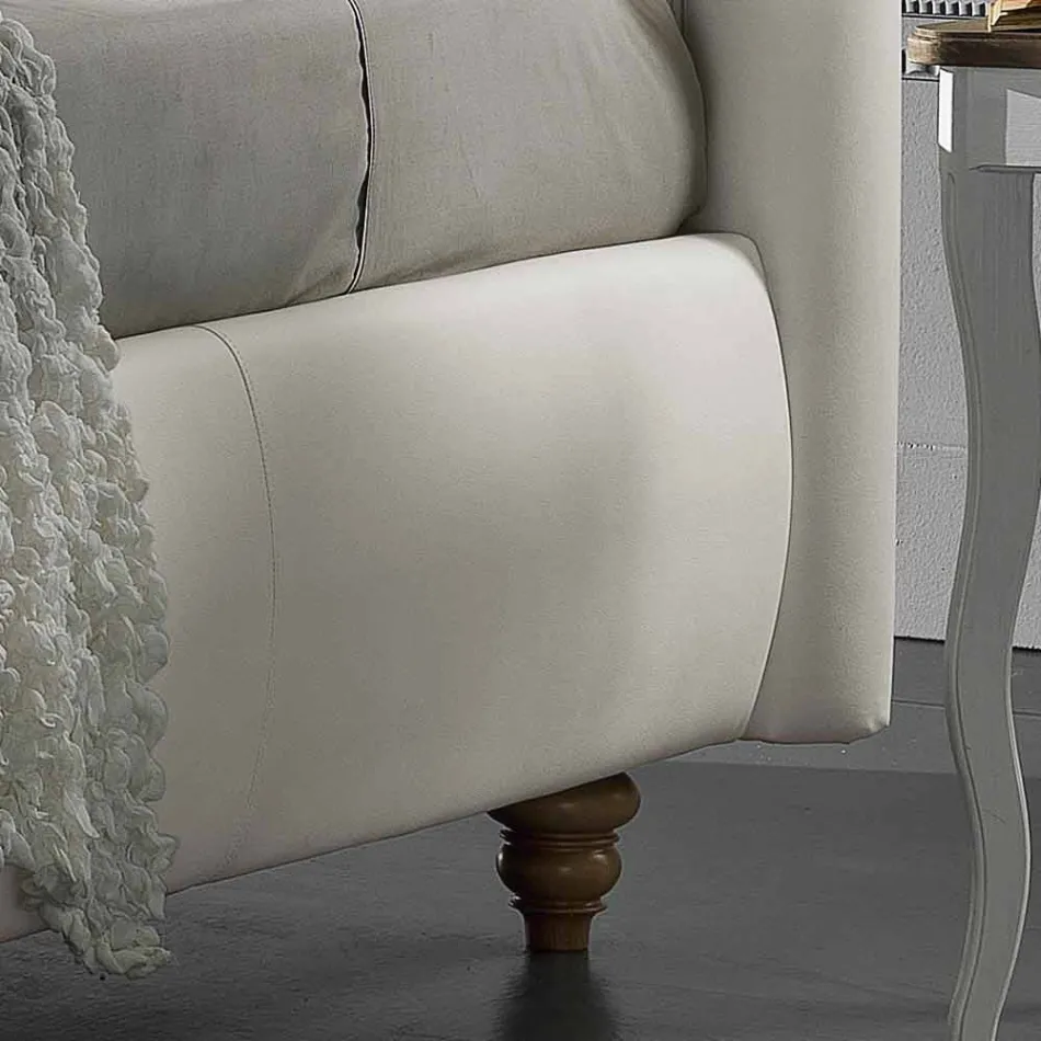 Pat dublu tapitate in piele faux cu cutie de 160x190 / 200 cm Agly Viadurini