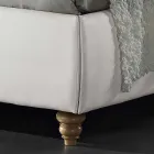 Pat dublu tapitate in piele faux cu cutie de 160x190 / 200 cm Agly Viadurini