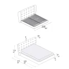 Pat dublu Tapițat cu spumă poliuretanică Made in Italy - Capriccio Viadurini