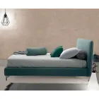 Pat dublu tapițat cu material textil sau piele ecologică Made in Italy - Elettro Viadurini
