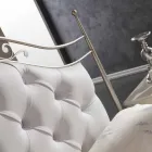 Capitonată manual pat dublu din fier solid Gracie Viadurini