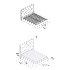 Pat dublu tapitat Imbracat in Stofa sau Piele - Celebre Viadurini