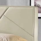 Pat dublu în piele faux cu cutie de punctul maxim atins 160x190 / 200 cm Mia Viadurini