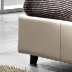 Pat dublu în piele faux cu cutie de punctul maxim atins 160x190 / 200 cm Mia Viadurini