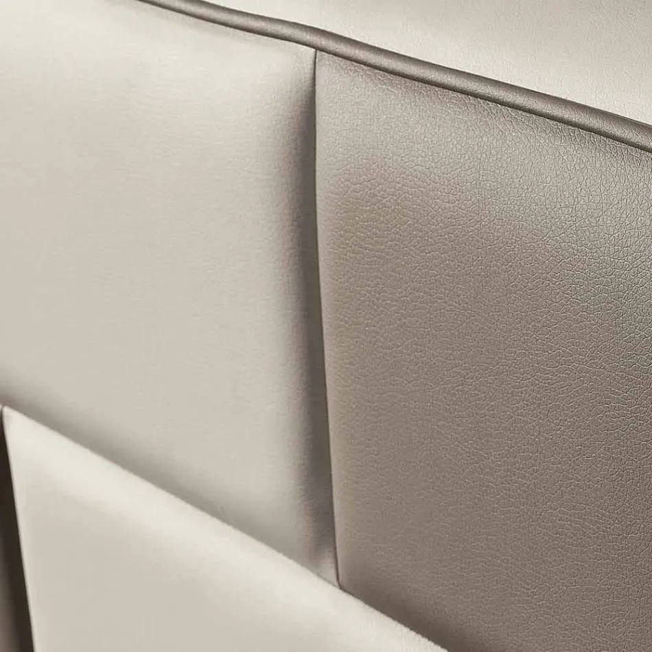 Pat dublu în piele faux cu cutie de depozitare 160x190 / 200 cm Gin Viadurini