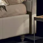 Pat dublu în piele faux cu cutie de depozitare 160x190 / 200 cm Gin Viadurini