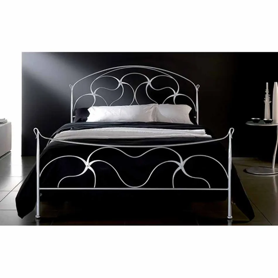 Pat dublu din fier forjat Swan Viadurini