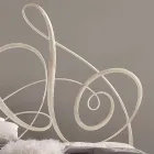 Pat dublu in fier forjat, cu decor Athena înalte Clef Viadurini