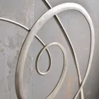 Pat dublu in fier forjat, cu decor Athena înalte Clef Viadurini