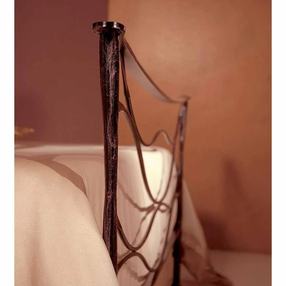 Pat dublu din fier forjat Hydra Viadurini