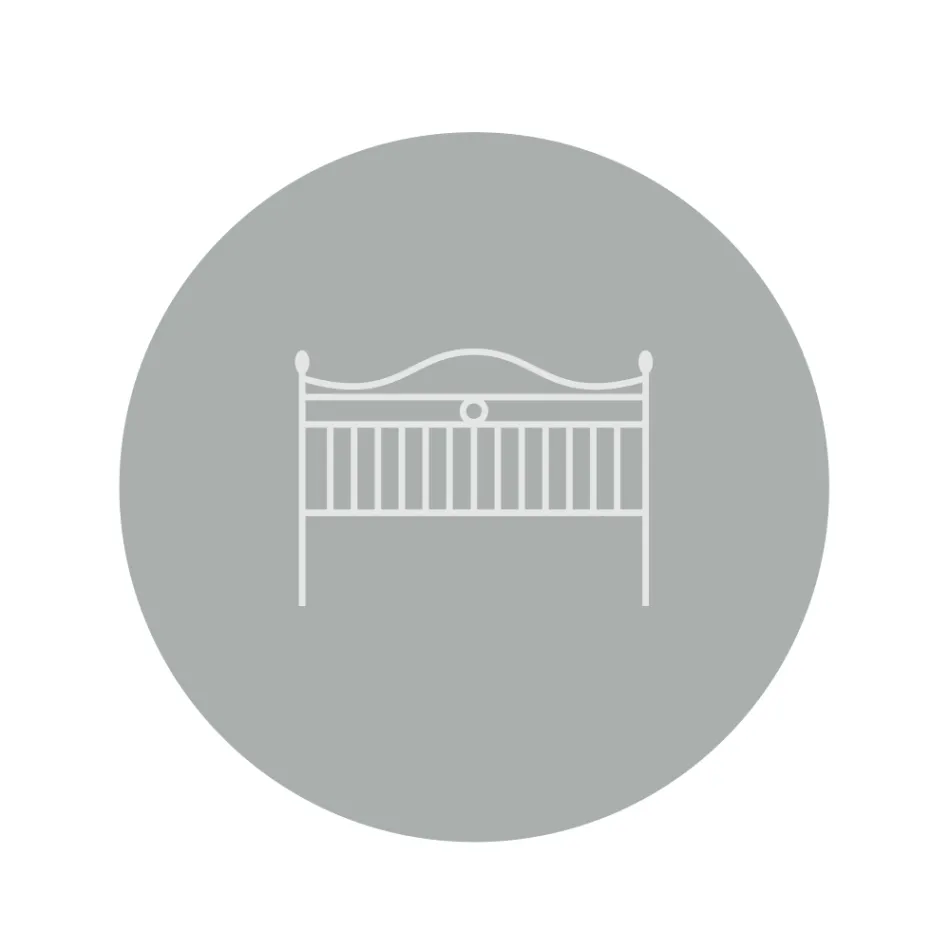 Pat dublu din fier cu picior opțional Made in Italy - Lampo Viadurini