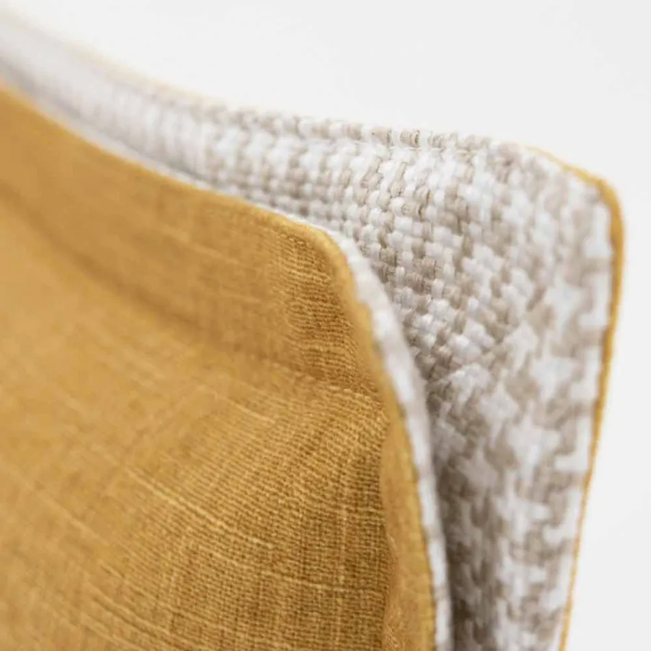 Pat dublu din țesătură cu picioare metalice Made in Italy - Glorio Viadurini