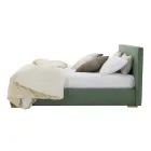 Pat dublu din stofa sau piele ecologica cu unitate de depozitare Made in Italy – Etoile Viadurini