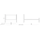 Pat dublu din piele naturală complet cu saltea și 2 noptiere - King Viadurini