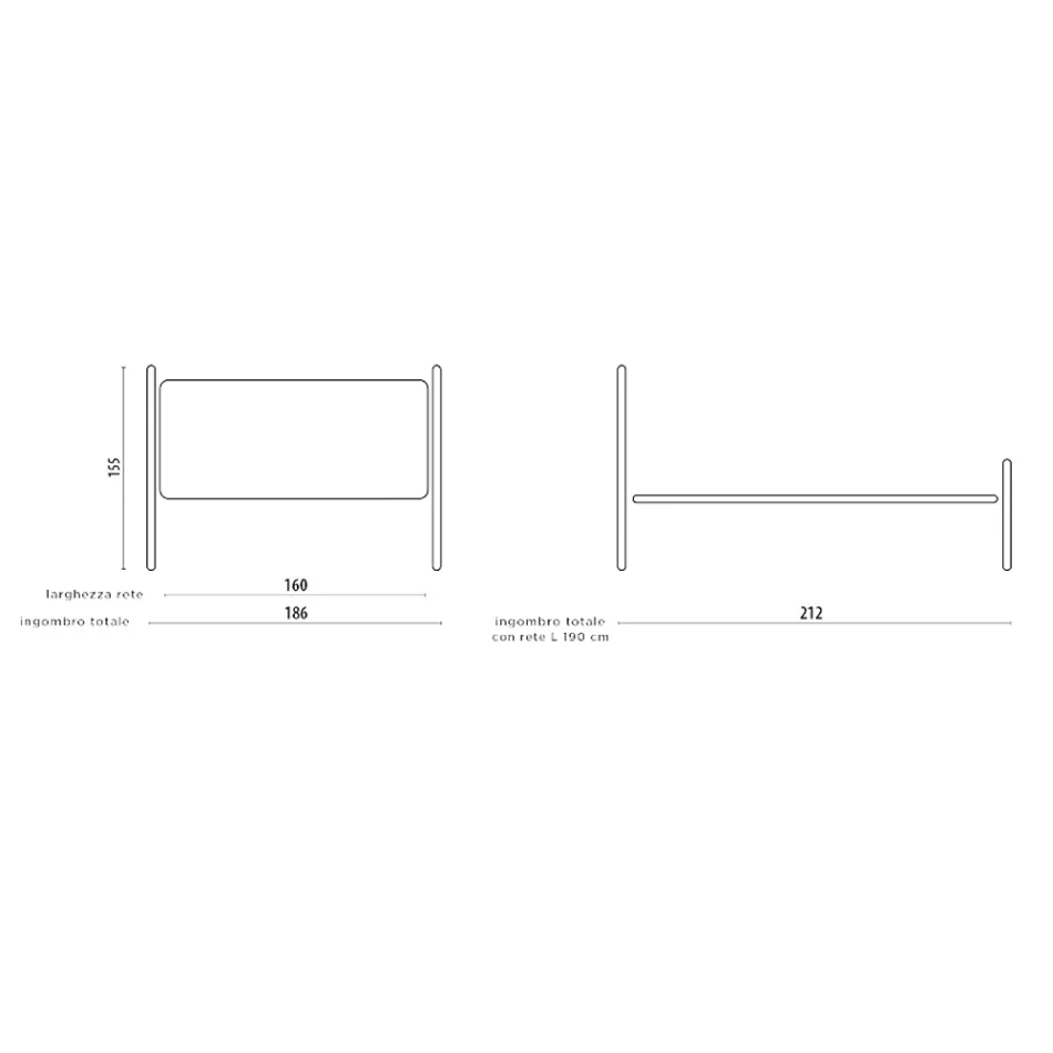Pat dublu din piele naturala cu saltea si 2 noptiere Made in Italy - Laser Viadurini