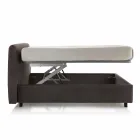 pat dublu contemporan cu cutie de depozitare 160x190 / 200 cm Gin Viadurini