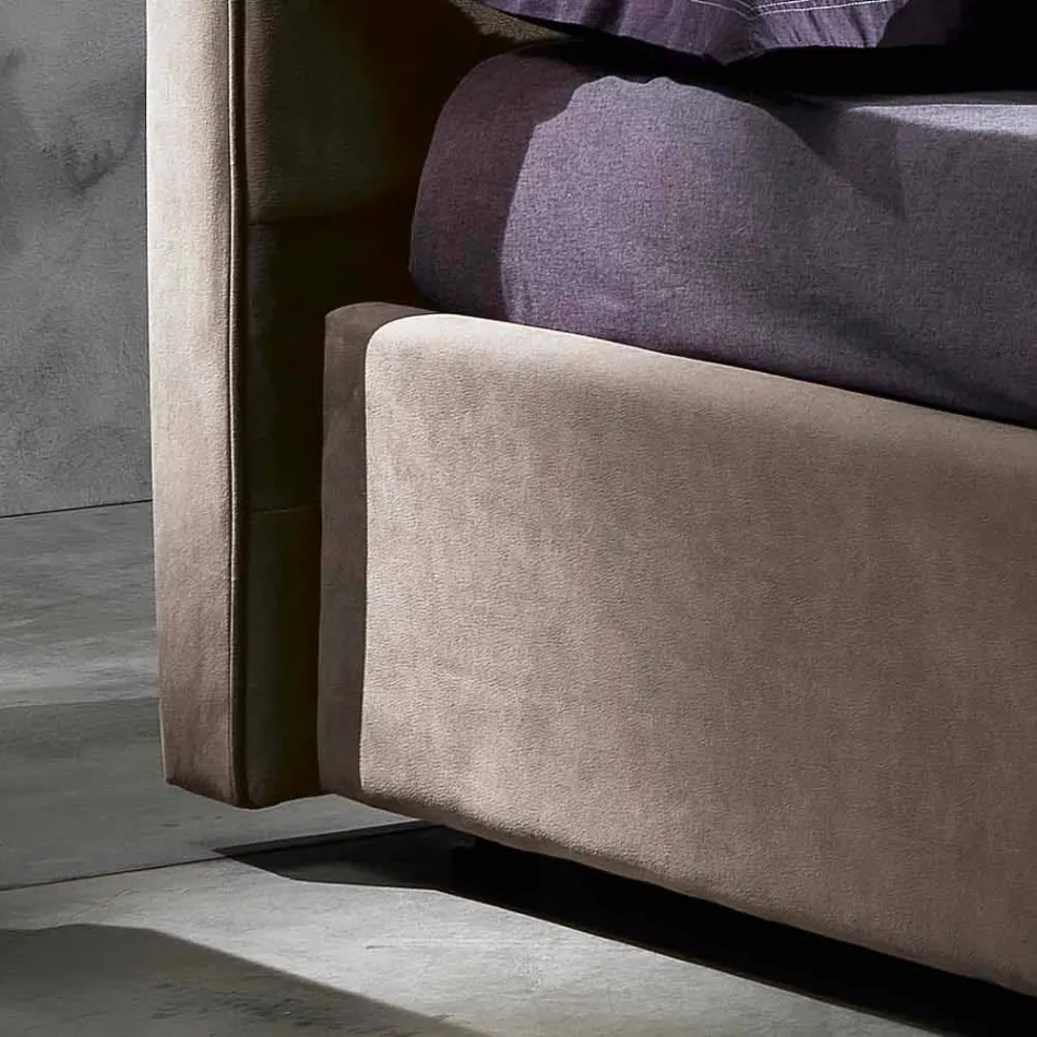 pat dublu contemporan cu cutie de depozitare 160x190 / 200 cm Gin Viadurini