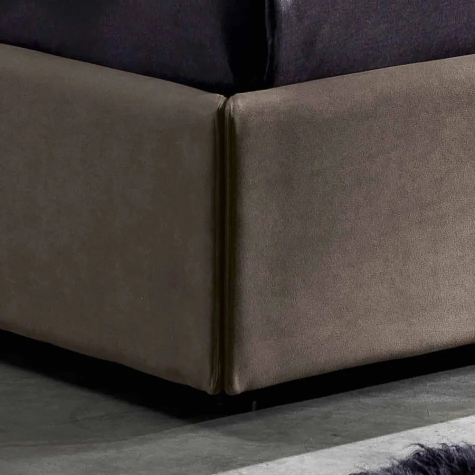 pat dublu contemporan cu cutie de depozitare 160x190 / 200 cm Gin Viadurini