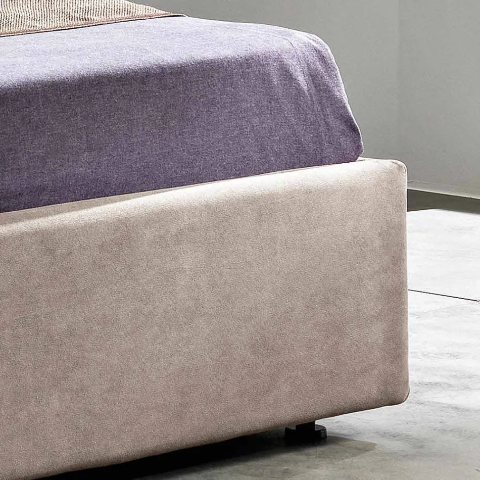 pat dublu contemporan cu cutie de depozitare 160x190 / 200 cm Gin Viadurini