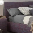 Pat matrimonial modern, cu unitate de depozitare, Gaya New de Bolzan Viadurini