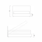 Pat matrimonial modern, cu unitate de depozitare, Gaya New de Bolzan Viadurini