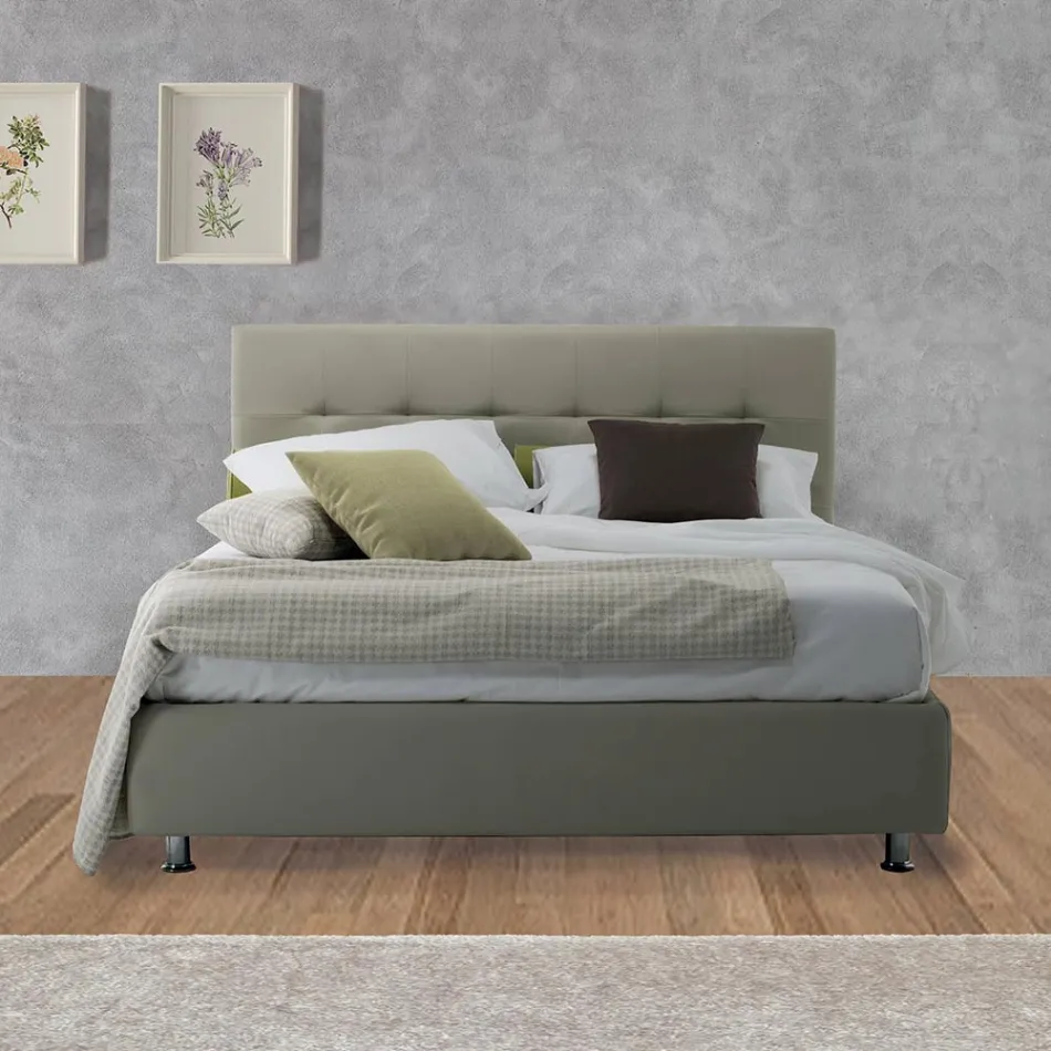 Pat dublu modern de lux cu cutie de depozitare Made in Italy - Orfei Viadurini