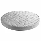 Pat dublu de lux modern rotund din piele de faux fabricat în Italia - Dream Viadurini