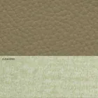 Pat dublu modern în piele și țesătură fabricat în Italia - Zeldo Viadurini