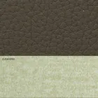 Pat dublu modern în piele și țesătură fabricat în Italia - Zeldo Viadurini