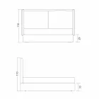 Pat matrimonial modern, fără depozitare, Kate de Bolzan Viadurini