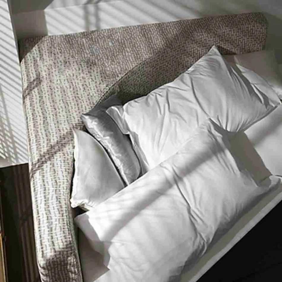 Pat dublu modern rotund cu tăblie unghiulară Made in Italy - Tima Viadurini