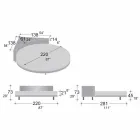 Pat dublu modern rotund cu tăblie unghiulară Made in Italy - Tima Viadurini