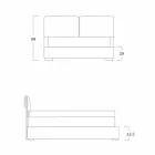 Pat dublu fără cutie, design contemporan, Iorca de Bolzan Viadurini