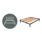 Pat dublu Tubular Fier Tablie Antique Brown Gold - Dimensiune Viadurini