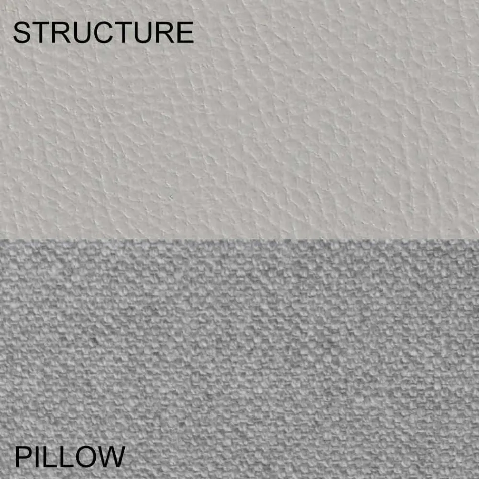 Pat dublu rotund acoperit în piele ecologică de design Made in Italy - Vesio Viadurini