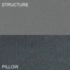 Pat dublu rotund acoperit în piele ecologică de design Made in Italy - Vesio Viadurini